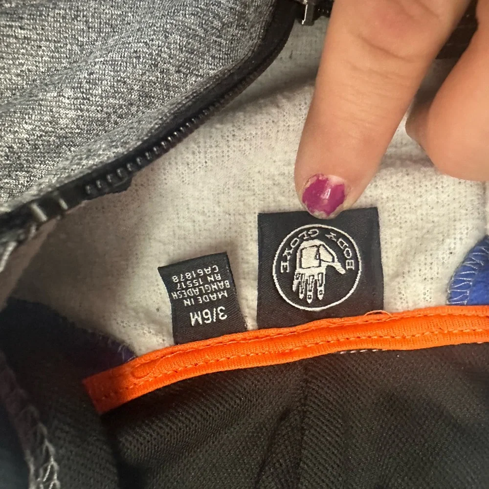 Body Glove Gray and Blue Zip-Up‎ Sweatshirt